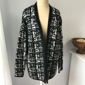 Reiss Nico Textured Open Front Cardigan Sweater